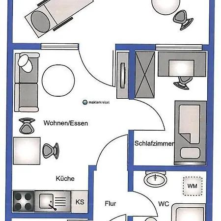 Apartmán Ferienwohnung-kleine-moewe Dornumersiel